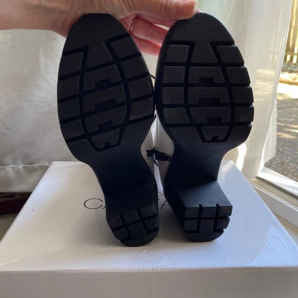 NWT Catwalk White Lace-Up Heeled Women Boots Size 6 German Import - Picture 10 of 14